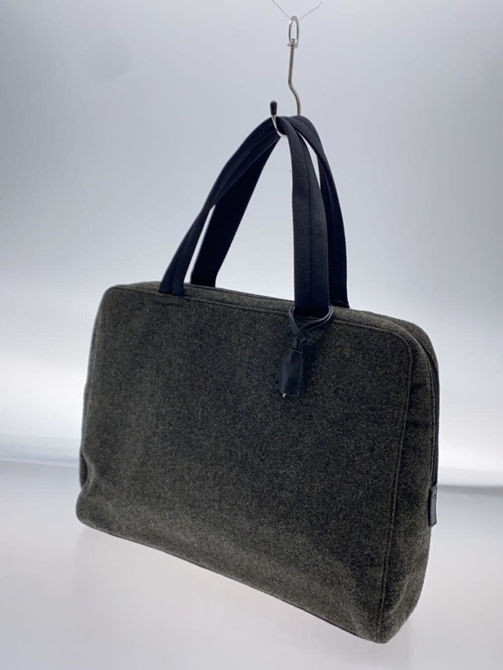 Prada Gray Handbag Wool Gray